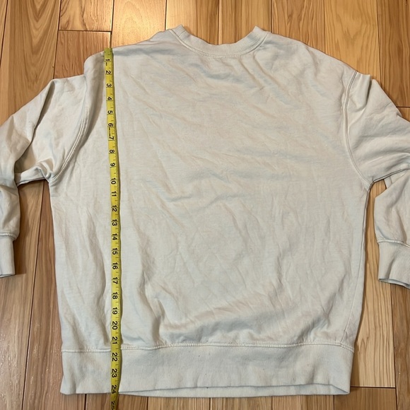 Rebellious one Cream women’s Sweatshirt with Pink Rose and Butterfly Design - Picture 3 of 5